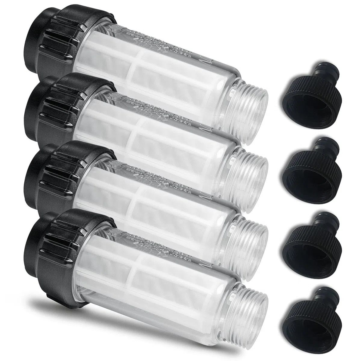 Filtros De Agua Para Manguera Hidrolimpiadora,Zliger 4 Piezas Filtro De Agua Filtro De Agua Para Maquina Presion Agua Conector De 3/4" Incluye Inserto De Filtro Compatible Con 4.730-059.0