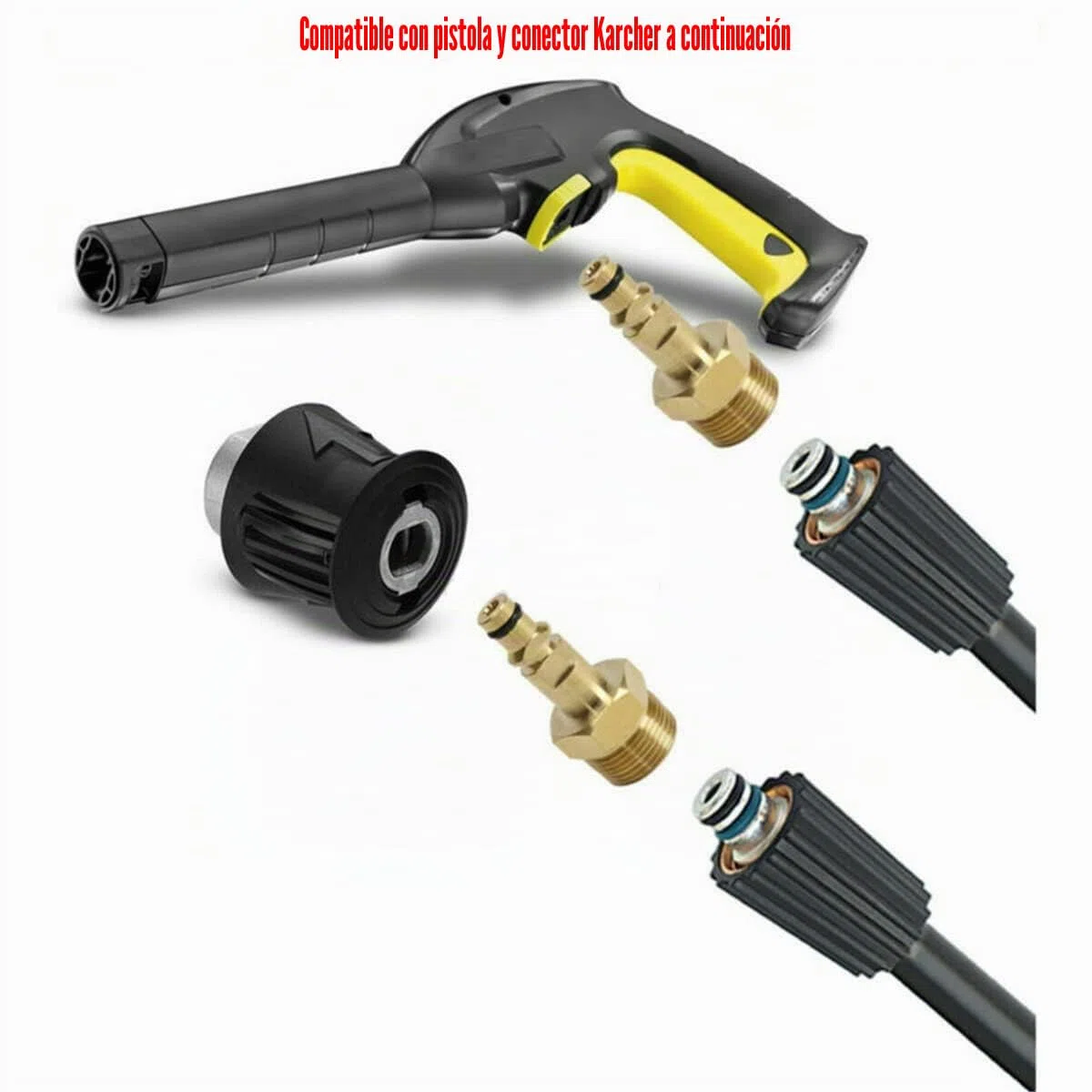 YUET 5M Manguera de Repuesto para Lavadora de Alta Presión para Kärcher K serie Karcher K2, K3, K4, K5, K7, Conector Rápido de Enchufe Tipo Clic M22