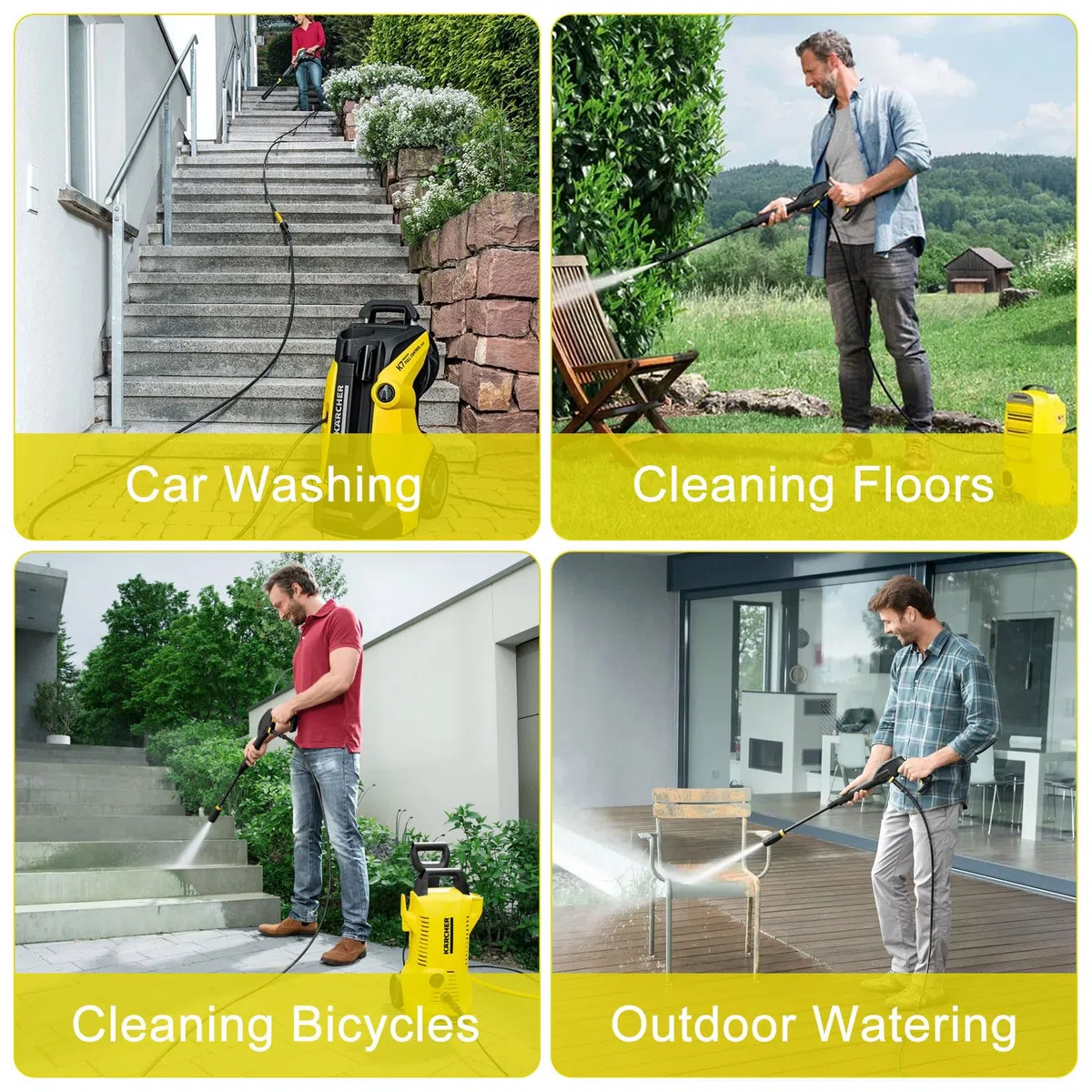 TNSLAND 10M Manguera de Alta Presión para Kärcher K2 K3 K4 K5 K6 K7, Manguera para Karcher Desatascador Tuberias Manguera Karcher, Manguera Hidrolimpiadora con Conexiones Quick Connect