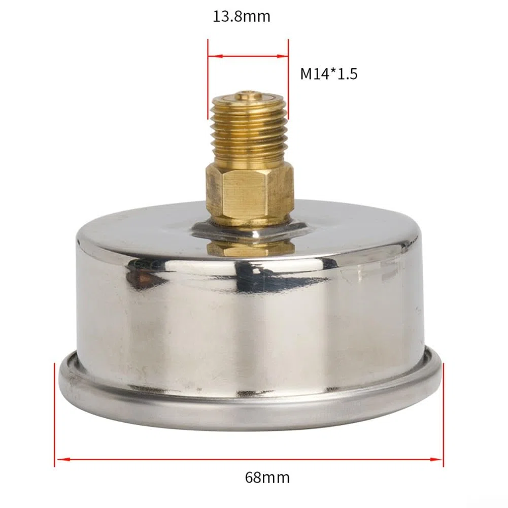 Manómetro, manómetro para lavadora a presión con rosca M14x1,5 0-250 bar 3500 Psi metal 5,5 KW