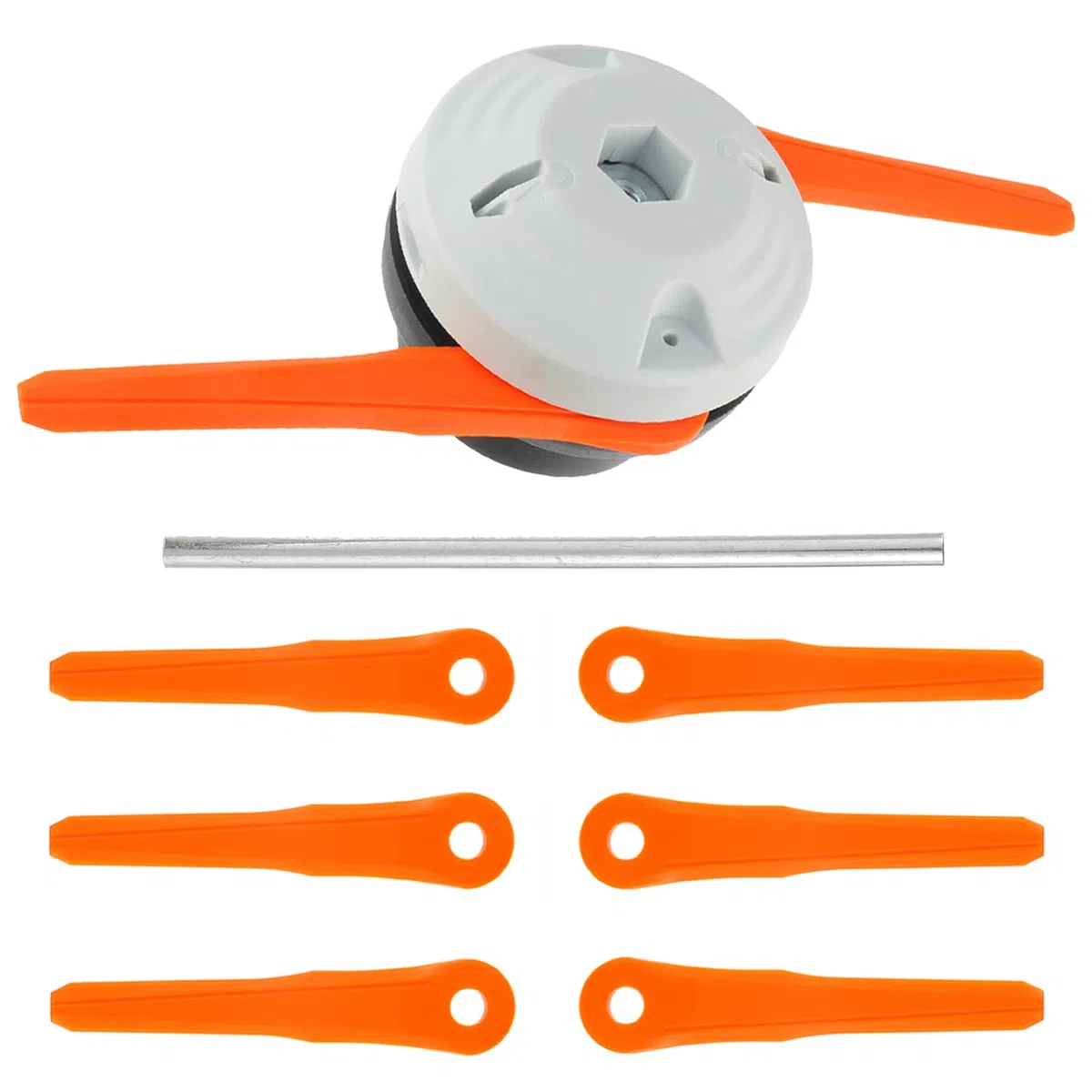 Polycut 6-2 Cabezal para STIHL FS38 FSA60R FSA86R FS40 FS50 Desbrozadora, Repuesto FS 38 Cabezal de Corte FSA 60 R, Cabezal de recortadora 4006-710-2137, con 6 Cuchillas