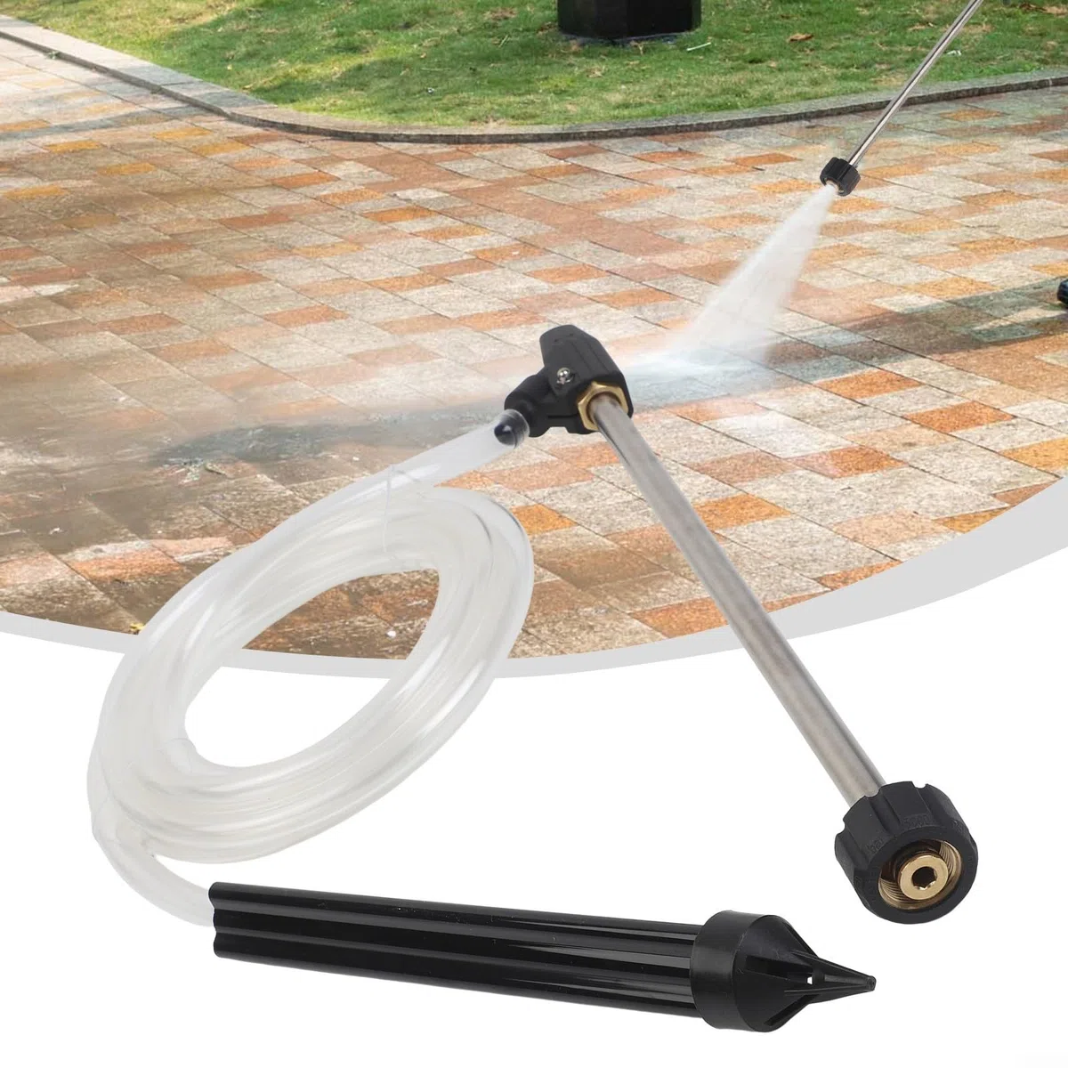Kit de chorro de arena para lavadora a presión Karcher | Juego de boquillas de lavadora de alta presión con 8 puntas | Varilla de chorro de arena y accesorios de conector para eliminación de pintura