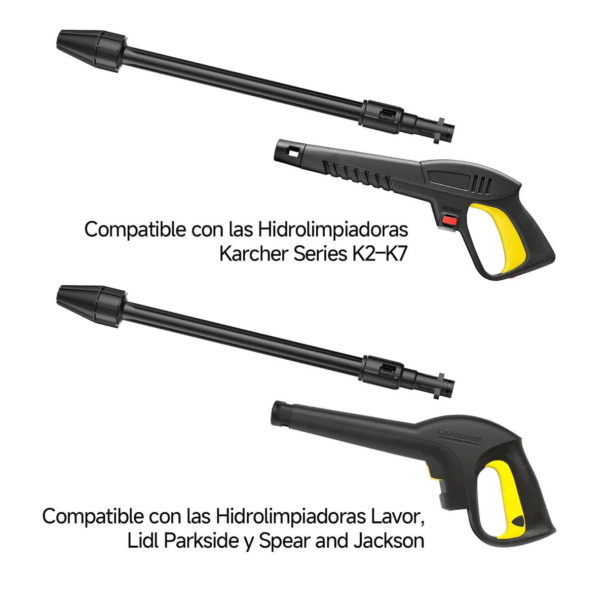 OHAYORI 160 bares Dirt Blaster para Karcher, Lanza rociadora para Lavadora a Presión Lavor/Parkside, Boquilla de Extensión Turbo para Karcher K2 K3 K4 K5 K7 Accesorios de Lavadora a Presión